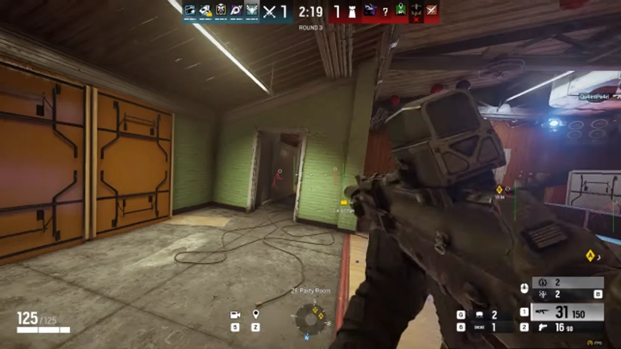 Rainbow Six Siege cheats ESP through doorway in party room on PC