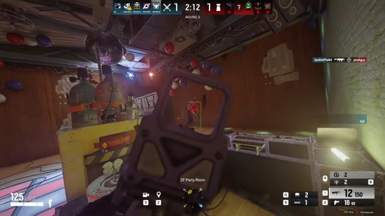 Rainbow Six Siege ESP showing enemy through wall in party room on PC